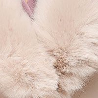 Cream coat wool tented fur collar from ecological fur