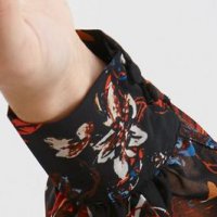 Muszlin midi harang alakú ruha gumirozott derékrésszel bő ujjakkal