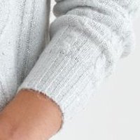 Világoskék bő szabású kötött pulóver