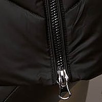 Black jacket from slicker straight with zipper details pockets