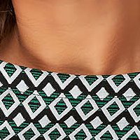 Dress midi pencil accessorized with breastpin textured crepe - StarShinerS