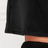 Black dress velvet short cut cloche wrap over front - StarShinerS