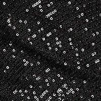 Rochie din paiete neagra midi tip creion cu drapaje de material in lateral - StarShinerS