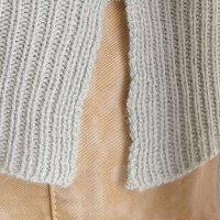 Grey sweater knitted loose fit