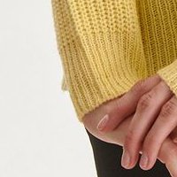 Yellow sweater knitted loose fit