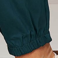 Dirty green trousers long elastic waist is fastened around the waist with a ribbon