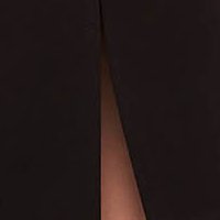 Fekete midi ceruza ruha enyhén rugalmas szövetből bross kiegészítővel - StarShinerS