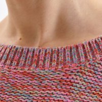 Pink bő szabású kötött pulóver