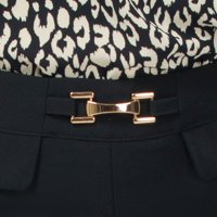 Black trousers slightly elastic fabric conical high waisted