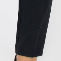 Black trousers slightly elastic fabric conical high waisted