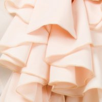 Barackvirágszínű fodros galléros női ing finom tapintásu anyagból