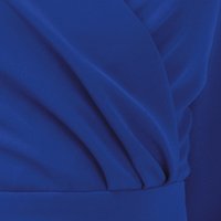Rochie din stofa usor elastica albastra petrecuta tip creion - PrettyGirl