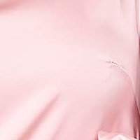 Bluza dama din satin roz-deschis cu croi larg si nasturi decorativi la mansete - StarShinerS