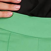 Világos zöld hosszú magas derekú kónikus nadrág enyhén rugalmas szövetből - StarShinerS