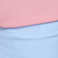 Pantaloni din stofa usor elastica albastru-deschis conici cu talie inalta - StarShinerS