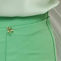 Világos zöld hosszú magas derekú bővülő nadrág enyhén rugalmas szövetből - StarShinerS