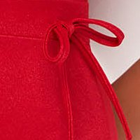 Piros midi krepp ceruza ruha csillogó díszítésekkel - StarShinerS