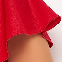 Rochie din crep rosie pana la genunchi tip creion cu aplicatii cu sclipici - StarShinerS