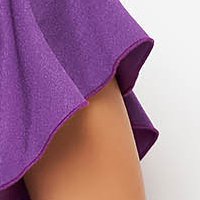 Purple crepe pencil dress with glitter applications up to the knee - StarShinerS