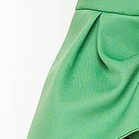 Lightgreen dress slightly elastic fabric short cut loose fit with ruffle details - StarShinerS