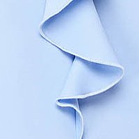Rochie din stofa usor elastica albastru-deschis scurta cu croi larg si volanase - StarShinerS