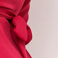 Fukszia rövid krepp harang ruha kerekített dekoltázssal - StarShinerS
