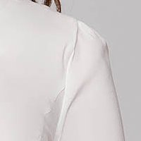 Női ing ivoire pamutból készült szűkített csipke díszítéssel bross kiegészítővel