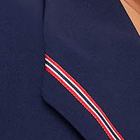Cardigan din crep bleumarin cu croi larg si buzunare laterale - StarShinerS