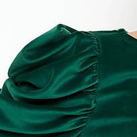Lightgreen women`s blouse velvet tented high shoulders - StarShinerS