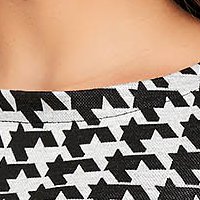 Midi ceruza ruha bross kiegészítővel texturált kreppből - StarShinerS