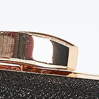 Geanta dama tip clutch neagra cu aplicatii cu sclipici