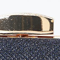 Geanta dama tip clutch bleumarin cu aplicatii cu sclipici