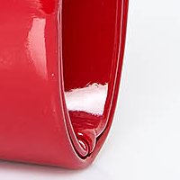 Geanta dama tip plic rosie din piele ecologica lacuita