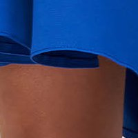 Kék rövid harang ruha enyhén rugalmas szövetből virágos hímzéssel - StarShinerS