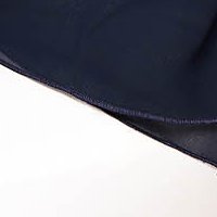 Navy blue voile women's blouse with wide cut and ruffles on the sleeve - StarShinerS