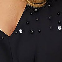 Black dress pencil with pearls with crystal embellished details