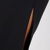 Fekete ceruza ruha háromnegyedes csipke ujjakkal