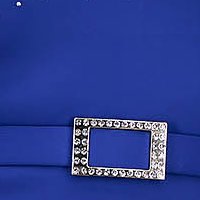 Rochie din neopren albastra tip creion cu maneci trei-sferturi din dantela