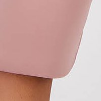 Púder rózsaszín szűk szabású átlátszó bő ujjú ruha