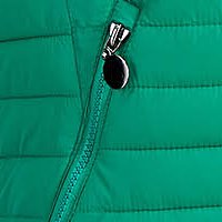 Green jacket from slicker tented detachable hood lateral pockets