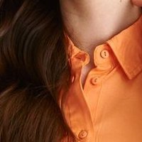 Ruha narancssárga vékony anyag ingruha bő szabású bő ujjú