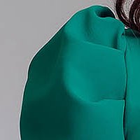 Rochie din stofa usor elastica verde tip creion petrecuta cu umeri bufanti - Fofy