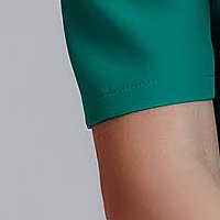 Green dress pencil high shoulders wrap around slightly elastic fabric