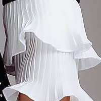 Dress elastic cloth slightly elastic fabric with turtle neck pencil ruffled collar