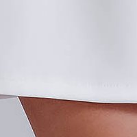 Fehér galléros ruha enyhén rugalmas szövetből csipke díszítéssel