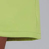 Rochie din stofa usor elastica verde-deschis cu croi in a si buzunare - Fofy