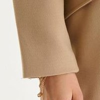 Nude coat elastic cloth loose fit with pockets