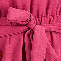 Ruha pink georgette harang alakú gumirozott derékrésszel eltávolítható övvel