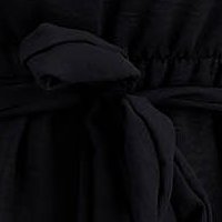 Rochie din georgette neagra in clos cu elastic in talie si cordon detasabil - Lady Pandora