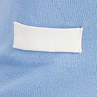 Rochie din tricot fin albastru-deschis tip creion cu buzunare false si nasturi decorativi - SunShine Rochie din tricot fin albastru-deschis tip creion cu buzunare false si nasturi decorativi - SunShine